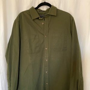 Olive green corduroy shirt - banana republic large